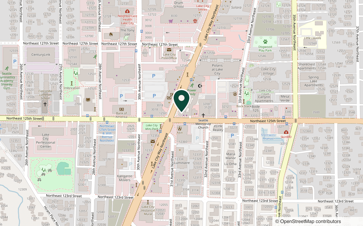 Map of 12500 Lake City Way NE, Seattle